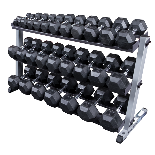 Dumbbell Rack Solid Hex Dumbbells Muscle Motion Rubber Hex