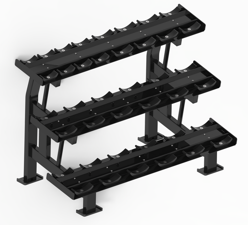 AgileFit 10 Pair Dumbbell Saddle Rack