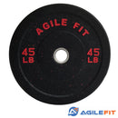 AgileFit Colored HT Bumper Plate 260lb Set